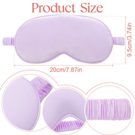 Coumy 3 Packs Silk Sleep Mask with Adjustable Strap, Elastic Eye Mask for Sleeping Eye Covers for Sleeping Satin Blackout Eye Mask for Night Sleep and Travel