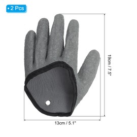 PATIKIL Fishing Gloves for Man, 2 Pack Fisherman Professional Catch Fish Gloves Non-Slip Puncture Resistant Waterproof Fillet Glove for Handling Catching Cleaning, Grey(Left)