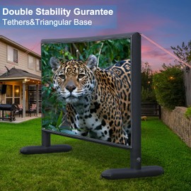 11.2FT Inflatable Projector Screen for Outside,Inflatable Movie Screen Outdoor with Air Blower Storage Bag,Blow up Projector Screen Outdoor for Backyard Movie Night, Home Theater, Theme Party