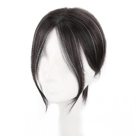 QIAOXI Partial Wig, Full Hand Planted, Hair Piece, Women's, Point Wig, Top of Head, Hidden Gray Hair, Thin Hair, Breathable, Wig, Parted, Cover, Women's Wig, Daily Use