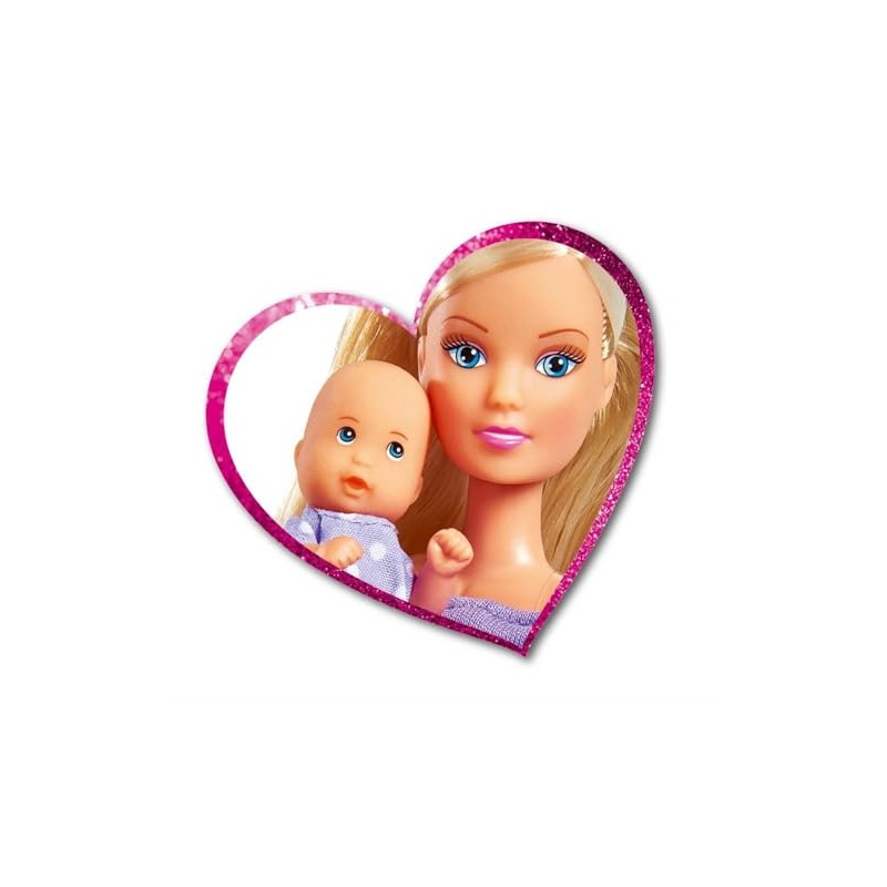Simba, Steffi Love doll with a baby and pram, 2