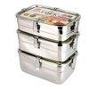 Signim all Stainless Steel 304 Storage Sealed Container Set 3P (1.0L + 1.3L + 1.7L) for Storing Kimchi through Side Dish Vegetable Made in Korea