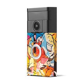 MightySkins Skin Compatible with Ring Video Doorbell - Cartoon Smiles | Protective, Durable, and Unique Vinyl Decal wrap Cover | Easy to Apply, Remove, and Change Styles | Made in The USA