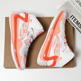 Bacury Women’s Basketball Shoes Breathable Non Slip Sneakers Lightweight Fashion Outdoor Sports Shoe Orange Size 11