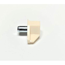 5mm Plastic Shelf Support with Steel Pin, Almond - 25 Pack