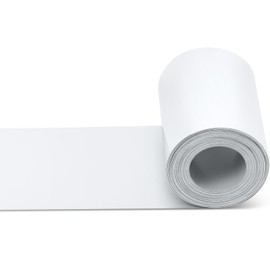 Yaocom White Grey Aluminum Flashing Roll Roof Flashing, Prevents Roofing Stains, 6 Inch x 120 ft Aluminum Roll Flashing Weatherproofing Garden Roof Strip for Moss Prevention