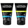 L'Oréal Paris Pure & Matte Oak Charcoal Icy Effect Foam, 100ml, 2 pieces / 로레알파리 퓨어 앤 매트 오크 차콜 아이시 이펙트 폼, 100ml, 2개