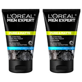 L'Oréal Paris Pure & Matte Oak Charcoal Icy Effect Foam, 100ml, 2 pieces / 로레알파리 퓨어 앤 매트 오크 차콜 아이시 이펙트 폼, 100ml, 2개