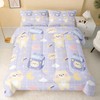 QOOMO Kawaii Bear Comforter Queen Size,Cartoon Bear Comforter Set for