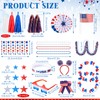 Simgoing 33 Pcs 4th of July Parade Bike Decoration Kit