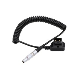 HangTon D-tap 6 Pin Coiled Cable for DJI RS 2 / RS 3 Pro Universal Base Mount, Focus Motor 13-17V