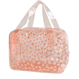 TotePrint Orang Daisy Pattern PVC Washing Cosmetic Bag Portable for Travel, Storage Cosmetics and Skin Care Products 10.24"x3.94"x7.48 (Orang D1114-6-B097-7582-16)