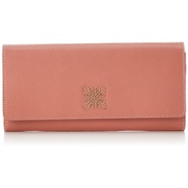 Patrick Cox PXLWBDT1 Long Wallet, Japanese Cowhide Leather, Lily Shaped Brooch with Metal Fittings, Adult, Cute, Embossed, Scratch-Resistant, Simple, Card Storage, Slim Wallet, fuchsia pink