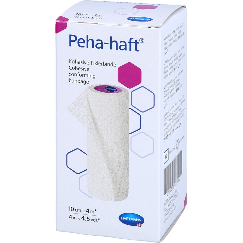 HARTMANN 9324445 Peha-haft Kohäsive Elastische Fixierbinde, 10cm x 4m