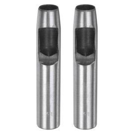 QUARKZMAN Pack of 2 Hollow Punch Leather 15 mm Round Hole Punch Tool for Belt Punch Carbon Steel Single Punch for Watch Strap Cutting Leather Craft Rubber Paper Plastic Soft Material