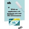 O.b. Tampons 40 Count Comfort Leak Protection Applicator Free Custom