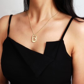 Aonklot Bottle Cap Necklace Soda Tab Pendant Necklace for Women Punk Gold Chain Necklace Preppy Gifts for Women Trendy Jewelry Stocking Stuffers