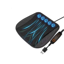 Car Cool Seat, Car Cushion, 12 V, 24 V, Powerful Fan, 3 Levels of Air Flow Adjustment, Mesh Specifications, USB Power, One Button Operation, Lumbar, Breathable, Heatstroke Prevention, Office, Chair