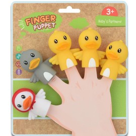 SIRLOMU 5 Pieces Finger Puppets for Kids and Babies, The Ugly Duckling, PVC Hand Puppets without BPA, Bath Toy, Hand Puppet Stories