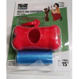 Max Home Dog Poo Bags & Holder Pet Pooper Bag Clean Carrier Bone Shape Travel Dispenser