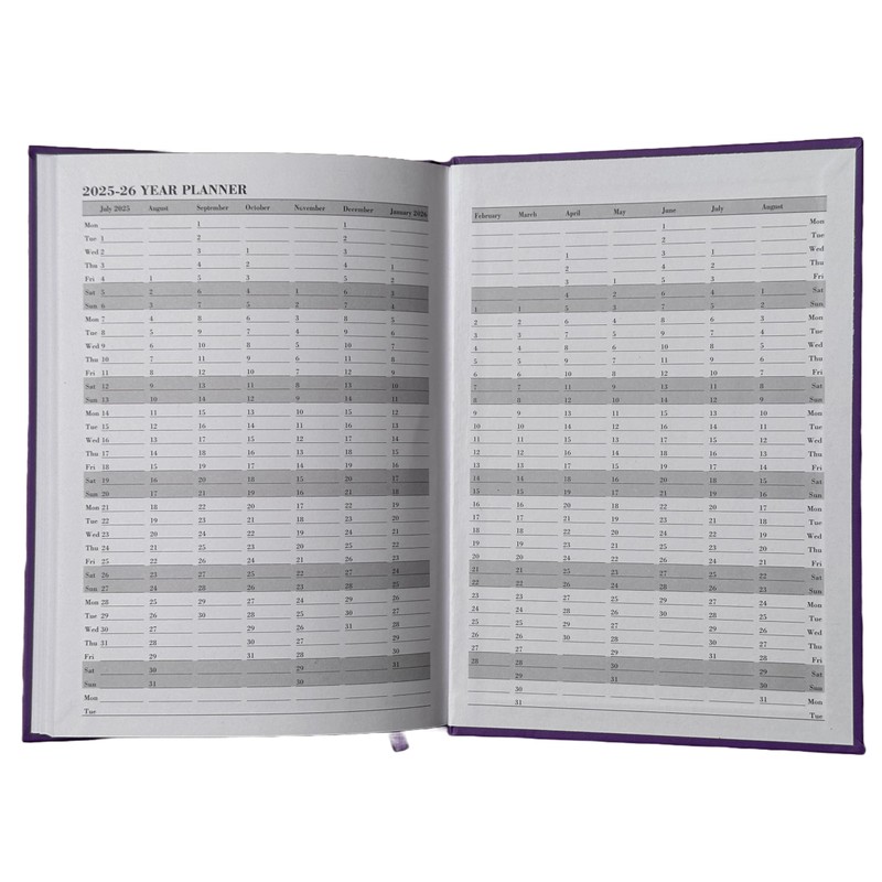 Academic Diary 2024-2025 A5 WTV Week to View - NEVY