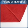 INFINAUTO Cleaning Cloths Towel,Car Drying Plush Cloth Absorbent Microfiber Red,1pcs
