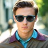 ZENOTTIC Polarized Sunglasses, Women's, Men's, UV Protection, Round, Handmade, Acetate