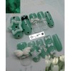 Vintage Deep Mint Handmade Nail Tips - Long Ballerina /