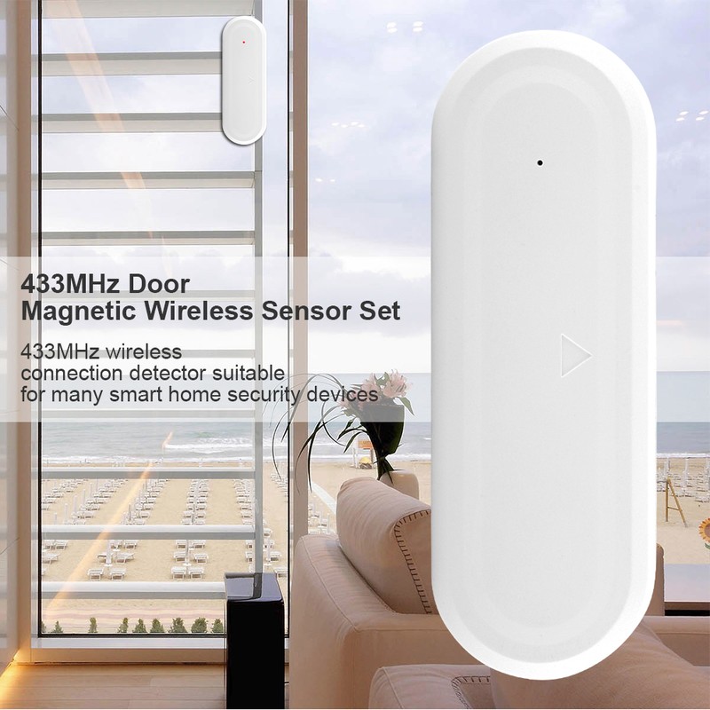 433MHz Door Magnetic Contact Wireless Sensor Detector Switch for Home