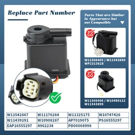Esttlamer W11542867 Ice Maker Recirculation Pump Replacement for Whirlp for KitchenAid KUIC15POZP1 KUIC15POZP2 KUID308ESS1, Replace W11176264 W11325175 W10747426 W11439191 Ice Machine Circulation Pump