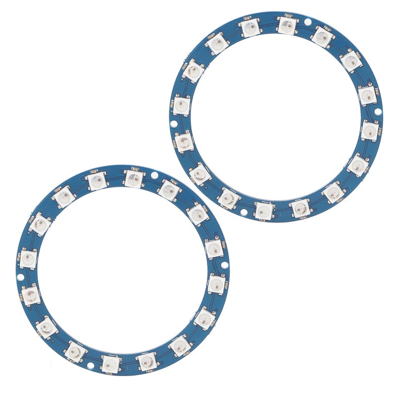2Pcs RGB LED Ring 16 Bit Intelligent Full Color Highlight