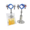 Stainless Steel Height-Adjustable Pipe Clamp - Wall/Ceiling Mounting for 25