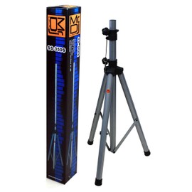 Mr. Dj SS350S Universal Heavy-Duty Pro Silver Folding Tripod DJ PA Home On Stage Speaker Light Stand Adjustable 6.6' Height Stand, 3 Years Manufacturer Warranty