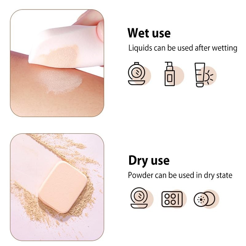 20PCS Premium Makeup Sponge Set, Round and Square Foundation Blending