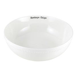 47th & Main Football Themed Ceramic Serveware, Chip Bowl, Hawkeyes