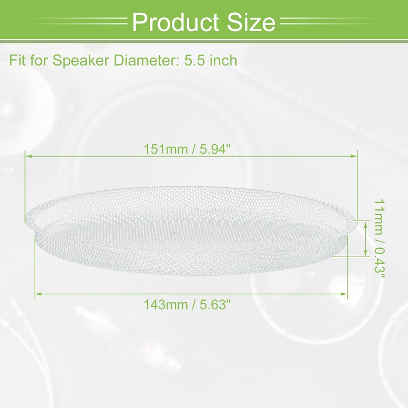 ACROPIX Universal 5.5 Inch Speaker Grills Mesh for Audio Subwoofer