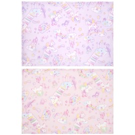 Small Placemat Lunch Mat for School School Girls 25 35 Kindergarten Lunch Cloth Lunch Mat Set of 2 Made in Japan Kids Unicorn Purple Pink