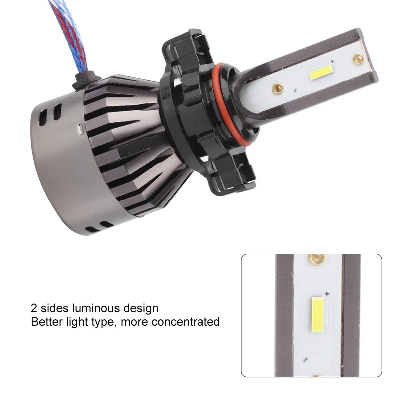 2PCS 60W White Light Car LED Integrated Headlights SuperSpotlight Built