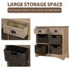P PURLOVE Storage Chest Retro Style Storage Cabinet Storage Unit