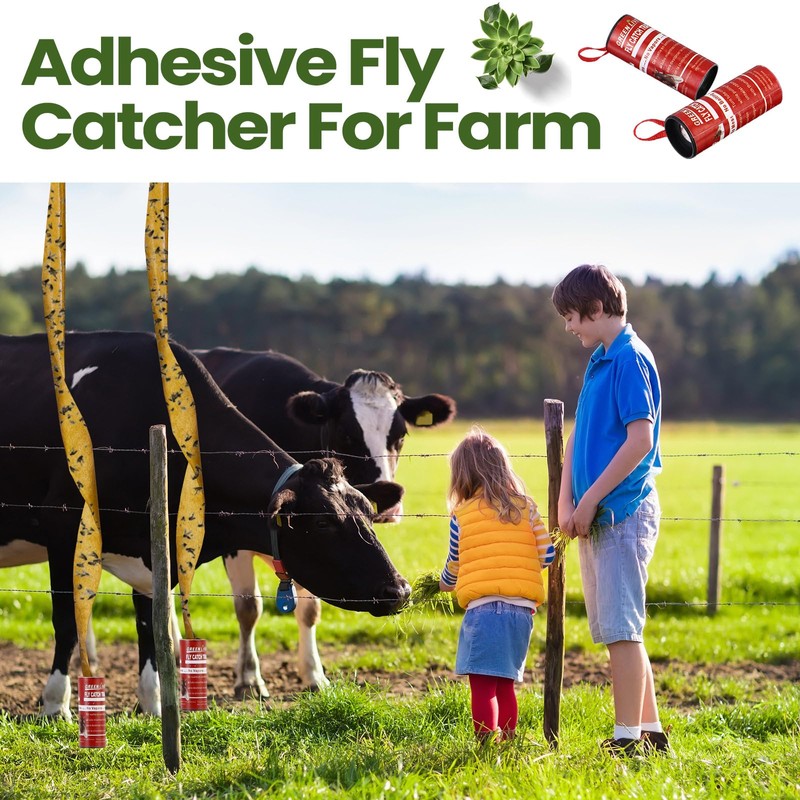 Qualirey 160 Pack Fly Strips Sticky Fly Trap Indoor Outdoor