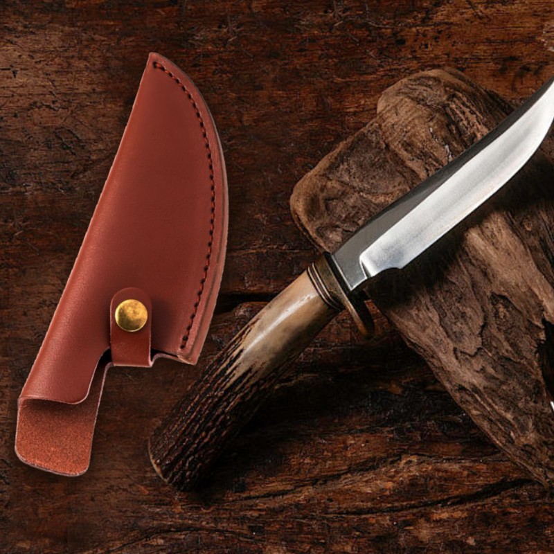 RGEVGER Leather Sheath, PU Leather Blade Protector With Snap Closure,