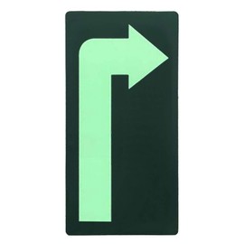 Aspire Pack of 6 Luminous Arrow Signs Stickers, Green Arrow Sign Glow in the Dark Safety Signs Arrow Floor Stickers Distancing Signs Stickers for Ground Stairs- 11.8 inches L x 5.9 inches W