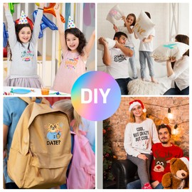 Sileelis Heat Transfer Vinyl Iron on Vinyl-HTV Vinyl Sheet 18pcs, 12 Colors, 12'' X 12'' Vinyl Iron on for Fabric DIY, Compatible with Cricut, Easy to Cut & Transfer