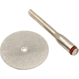 SE 1" Diamond Coated Cutting Disc & Mandrel 200 Grit Jewelers Design & Repair Tools