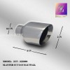 Unbranded BIG 5in POLISHED EXHAUST TIP 2.5in INLET ANGLE DOUBLE