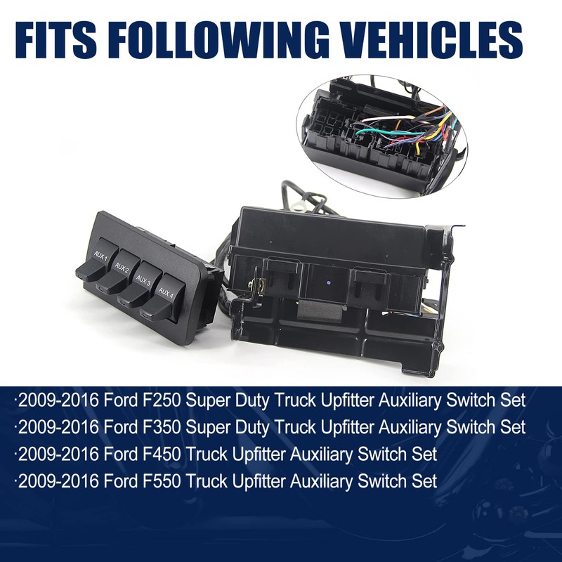 Auxiliary Dash Upfitter Switch Replacement for Ford F250 F350 F450