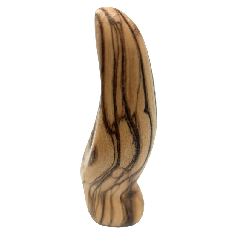 Zuluf Olive Wood Virgin Holding Mary 3.9" - Hand Carved
