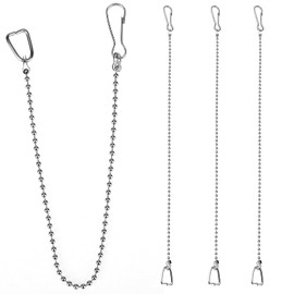 Toilet Flapper Chain 9.8inch,3PCS Stainless Steel Universal Toilet Bowl Chain Replacement With Hook and Ring Toilet Handle Beaded Chain for Most Toilet Flappers,Toilet Flapper Lift Chain Replacement