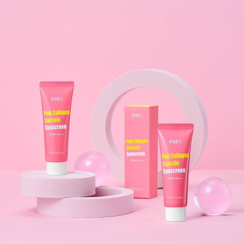 Oget Pink Collagen Capsule Sunscreen 40ml