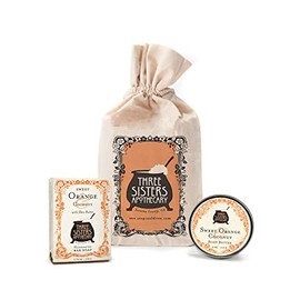 Three SIsters Apothecary Muslin Gift Set - Bar Soap and Body Butter (Sweet Orange)